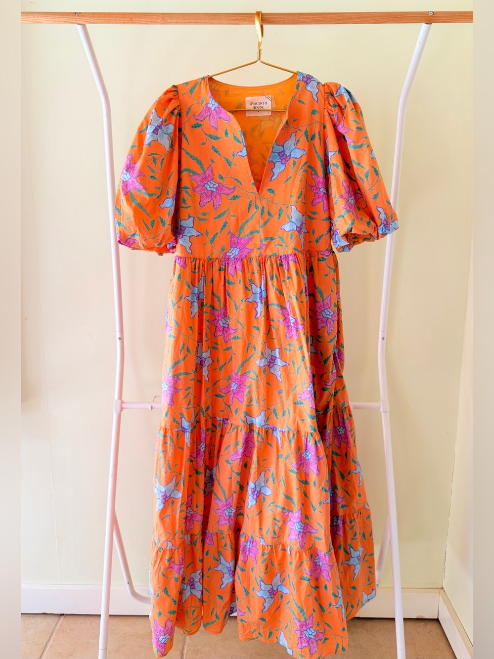 Hyacinth House Orange Multi Floral Cisco Maxi Dress
